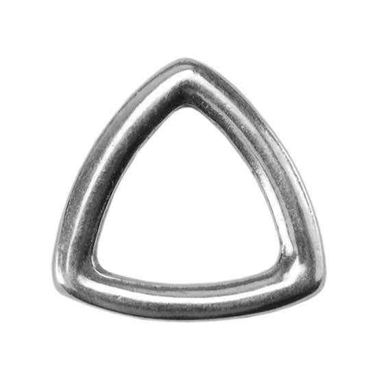 Silver Plate Jump Ring - Trillion Small 8.7mm Pkg/2