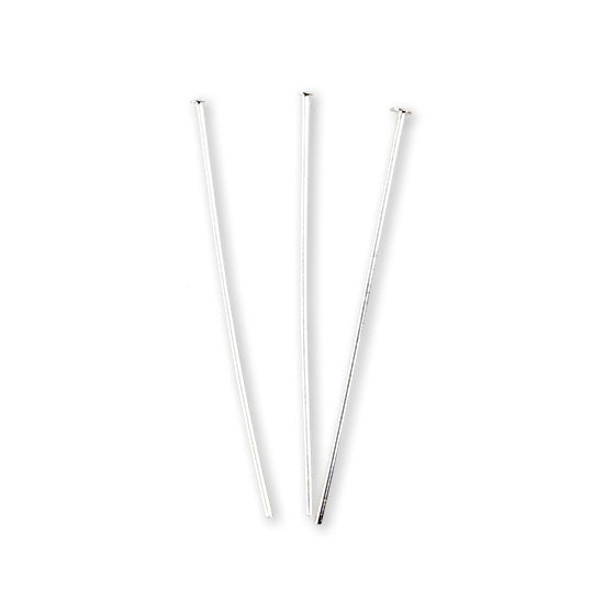 Silver Plate Head Pin 1-1/2" long - Pkg/20