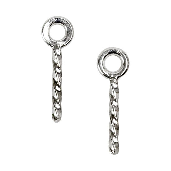 Sterling Silver Screw Eye - 2.75mm x 9mm - Pkg/2