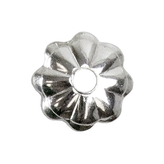 Sterling Silver Bead Cap - 4mm - Pkg/6