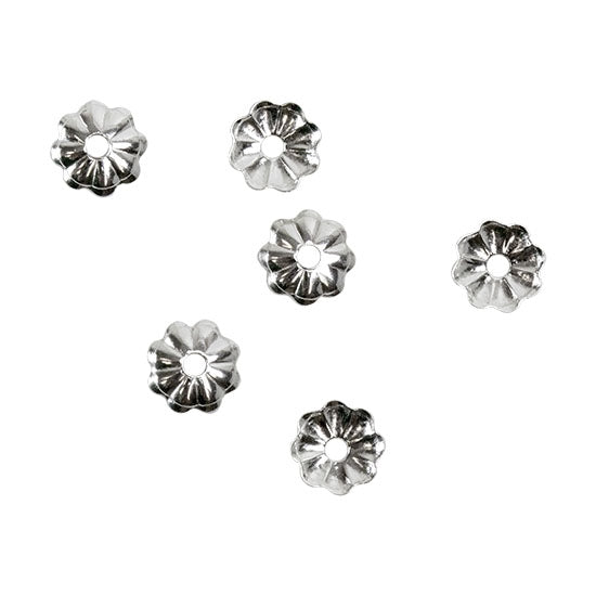 Sterling Silver Bead Cap - 4mm - Pkg/6