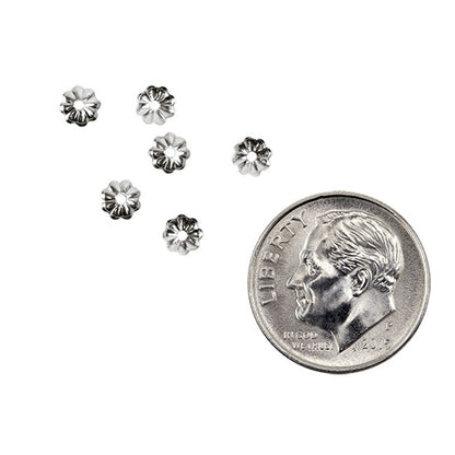 Sterling Silver Bead Cap - 4mm - Pkg/6 - Cool Tools