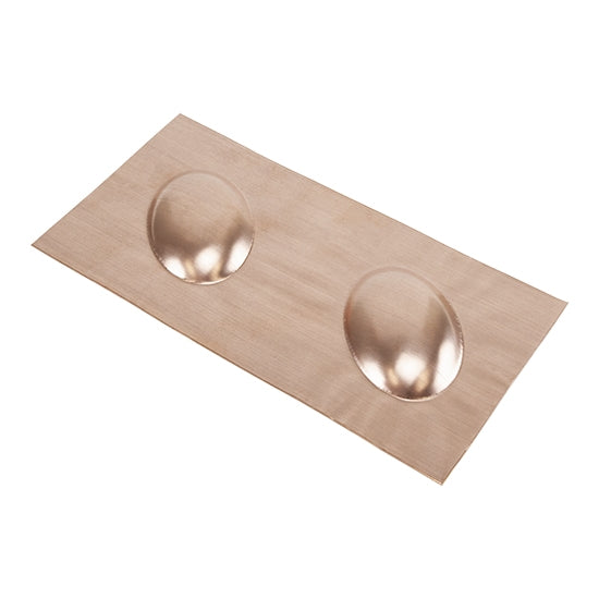 Drying Form - Copper - Oval Small This form has one 3/4" x 1-3/8" diameter oval shape for a domed or dapped shape.