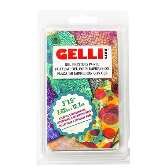 3"x5" Gelli Arts® - Gel Printing Plate Flexible and easy to use, Gelli Arts Gel Printing Plates look and feel like a gelatin monoprinting plate, yet they're durable, reusable, and can be stored at room temperature.