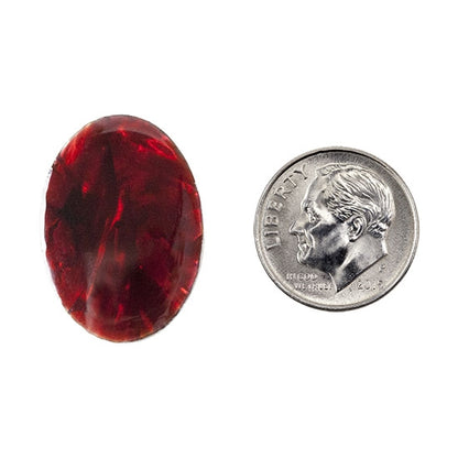 Red Paua Abalone Shell Gemstone - Cabochon Oval 18mm x 25mm Pkg/1 - Cool Tools