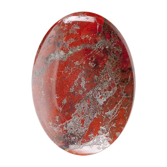 Poppy Jasper Gemstone - Cabochon Oval 22mm x 30mm Pkg/1