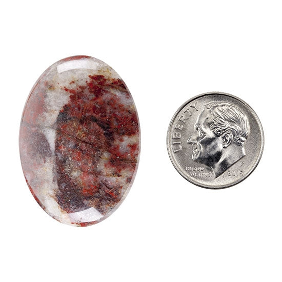 Poppy Jasper Gemstone - Cabochon Oval 22mm x 30mm Pkg/1