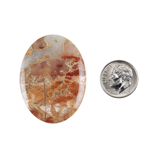 Brecciated Jasper Gemstone - Cabochon Oval 30mm x 40mm - Pkg/1