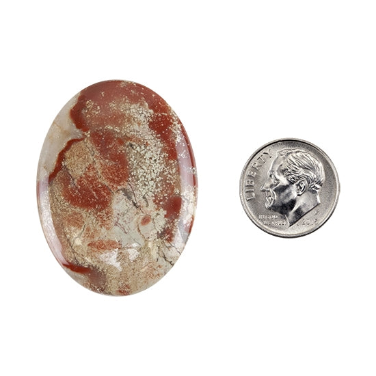 Brecciated Jasper Gemstone - Cabochon Oval 30mm x 40mm - Pkg/1