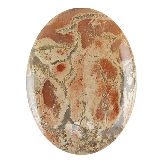 Brecciated Jasper Gemstone - Cabochon Oval 30mm x 40mm - Pkg/1