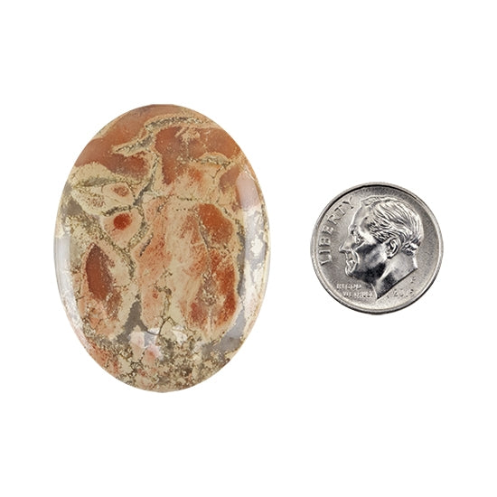 Brecciated Jasper Gemstone - Cabochon Oval 30mm x 40mm - Pkg/1