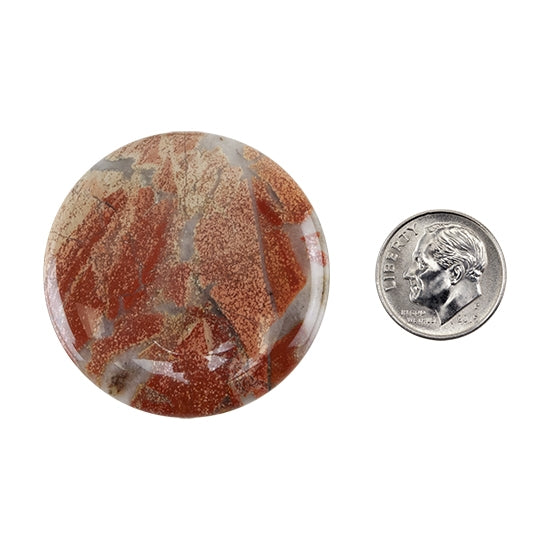 Brecciated Jasper Gemstone - Cabochon Round 40mm - Pkg/1