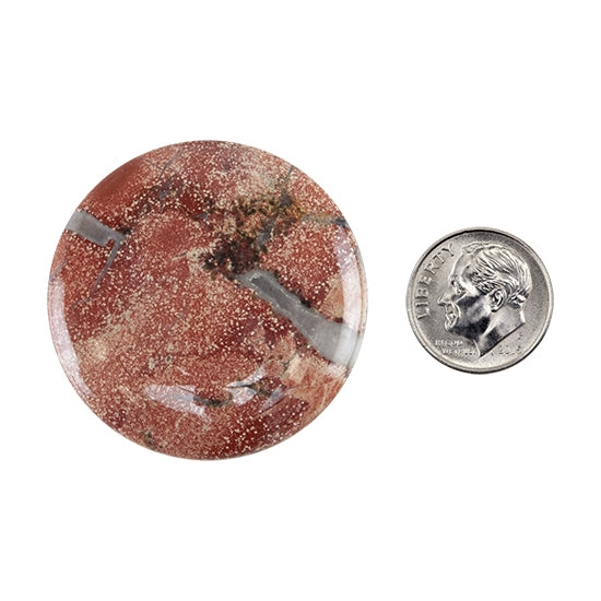 Brecciated Jasper Gemstone - Cabochon Round 40mm - Pkg/1