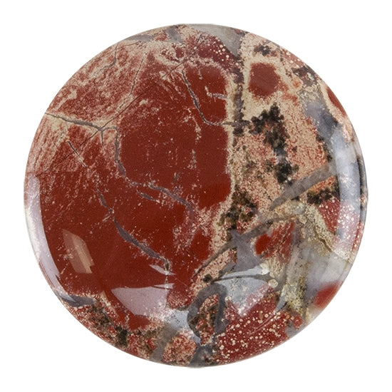 Brecciated Jasper Gemstone - Cabochon Round 40mm - Pkg/1