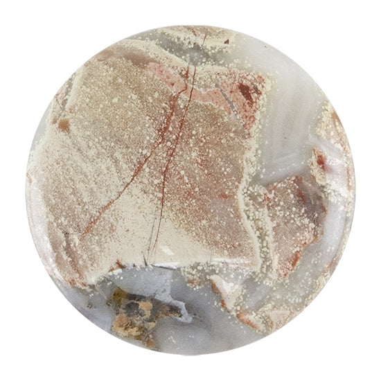 Brecciated Jasper Gemstone - Cabochon Round 35mm - Pkg/1