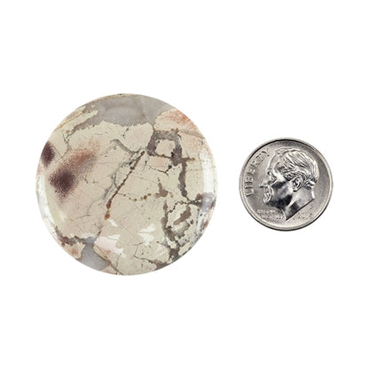 Brecciated Jasper Gemstone - Cabochon Round 35mm - Pkg/1 - Cool Tools