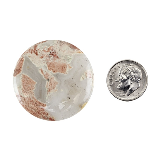 Brecciated Jasper Gemstone - Cabochon Round 35mm - Pkg/1