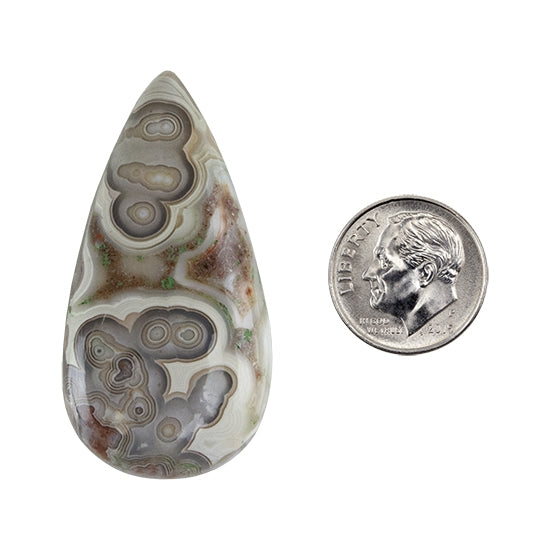 Crazy Lace Agate Gemstone - Cabochon  Freeform 22.5mm X 44.5mm