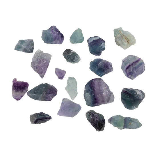 Small Natural Fluorite Rough Raw Gemstone Nuggets - No Hole/Undrilled  - Pkg/100g