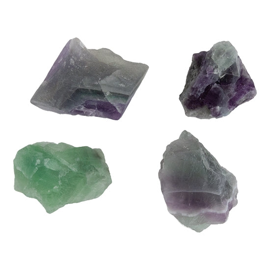 4 Large Natural Fluorite Rough Raw Gemstone Rough natural Fluorite nuggets for jewelry making. 3/4" to 2" nuggets for settings or wire wrapping. You will receive between 200-250 grams of various shapes and sizes