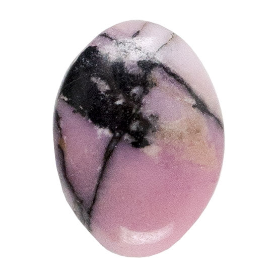 Rhodonite Gemstone - Oval Cabochon 6mm x 8mm - Pkg/1