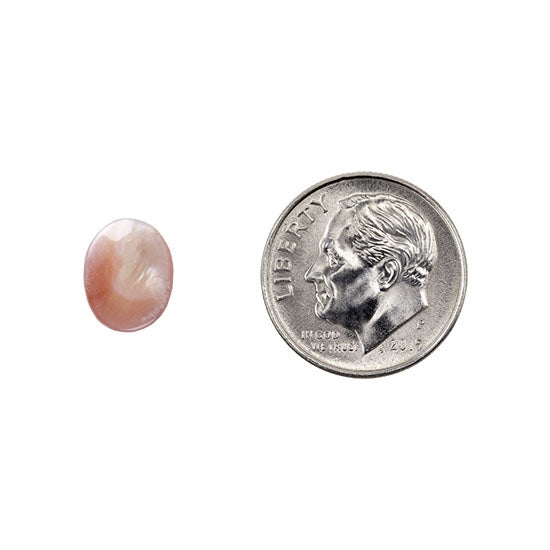 Pink Shell Gemstone - Cabochon Oval 8mm x 10mm Pkg/1