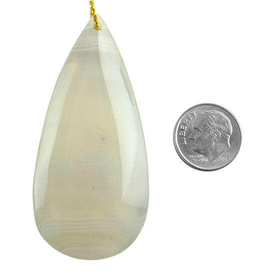 Moon Agate Gemstone - Pear Pendant 29mm x 62mm Pkg/1