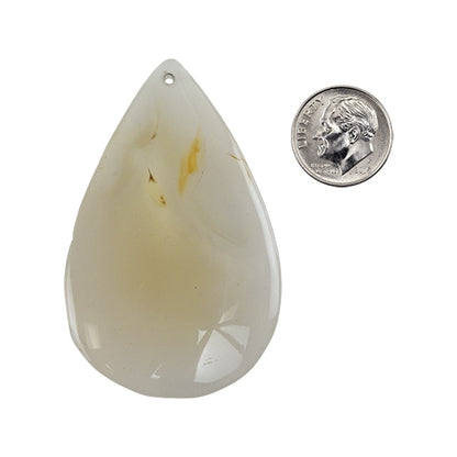 Moon Agate Gemstone - Teardrop Pendant 42mm x 62mm - Pkg/1 - Cool Tools