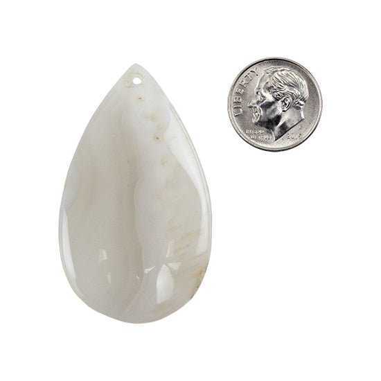 Moon Agate Gemstone - Teardrop Pendant 29.5mm x 50mm - Pkg/1