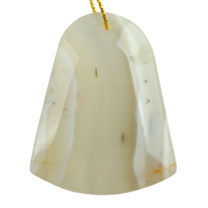 Moon Agate Gemstone - Bell Pendant 39mm x 49mm Pkg/1 - Cool Tools