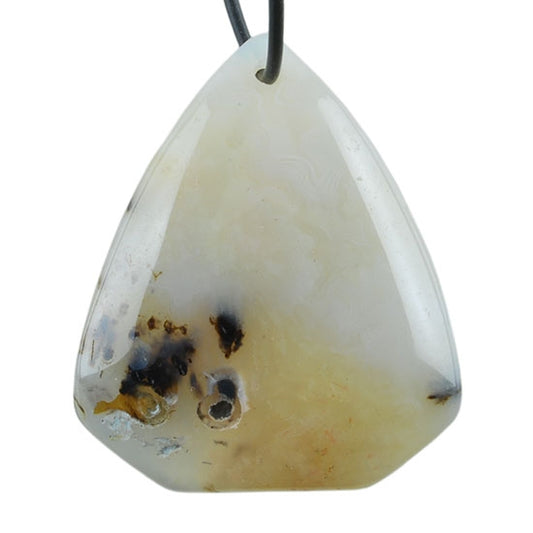 Montana Agate Gemstone - Triangular Freeform Pendant 39mm x 46mm -  Pkg/1