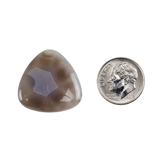 Botswana Agate Gemstone - Cabochon Trillion 25mm x 25mm - Pkg/1