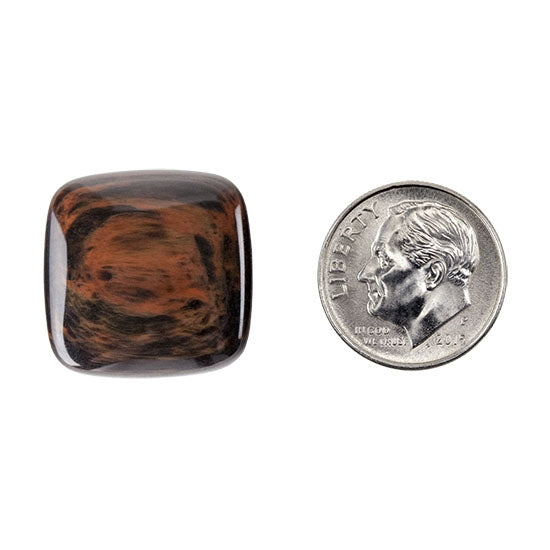 Obsidian Mahogany Gemstone - Cabochon Square 20mm Pkg/1