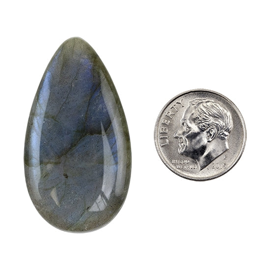 Labradorite Gemstone - Teardrop Cabochon 22mm x 40mm - Pkg/1