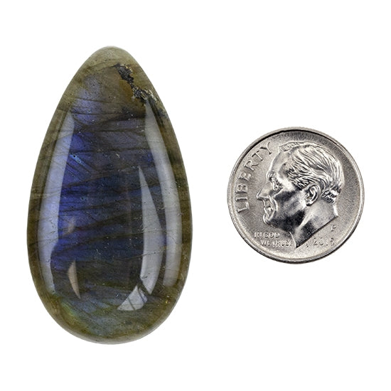 Labradorite Gemstone - Teardrop Cabochon 22.5mm x 40mm - Pkg/1