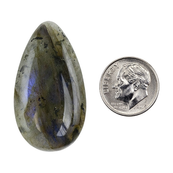 Labradorite Gemstone - Teardrop Cabochon 22.5mm x 40mm - Pkg/1