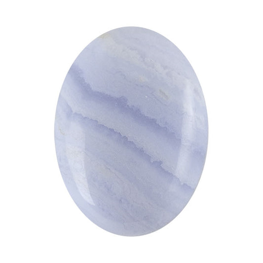 Blue Lace Agate Gemstone - Cabochon Oval