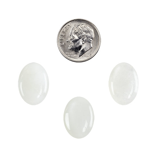 White Moonstone Gemstone - Cabochon