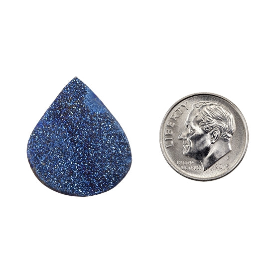 Brazilian Blue Druzy Gemstone Cabochon - Freeform - Pkg/1