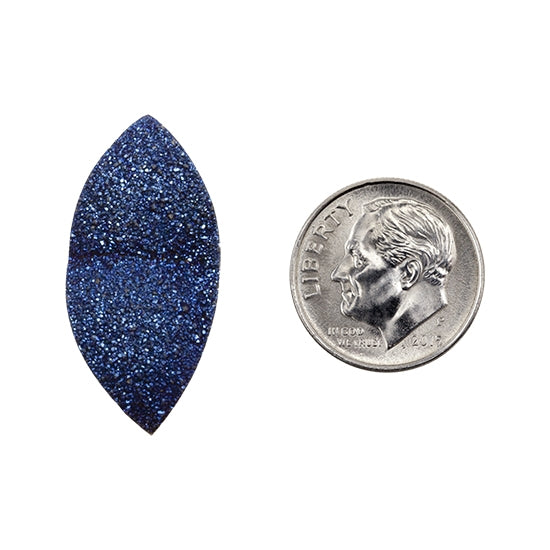 Brazilian Blue Druzy Gemstone Cabochon - Freeform - Pkg/1