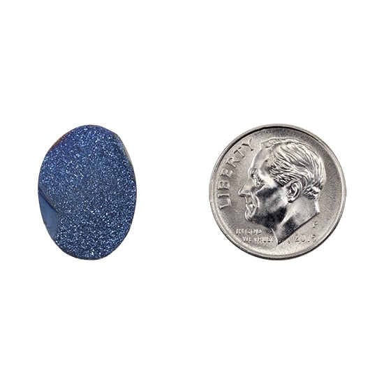 Brazilian Blue Druzy Gemstone Cabochon - Freeform - Pkg/1