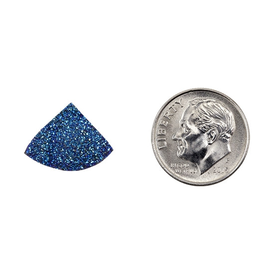 Brazilian Blue Druzy Gemstone Cabochon - Freeform - Pkg/1