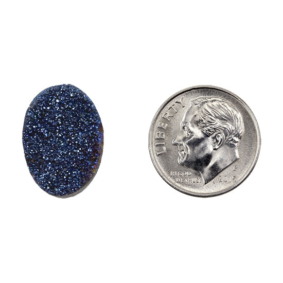 Brazilian Blue Druzy Gemstone Cabochon - Freeform - Pkg/1