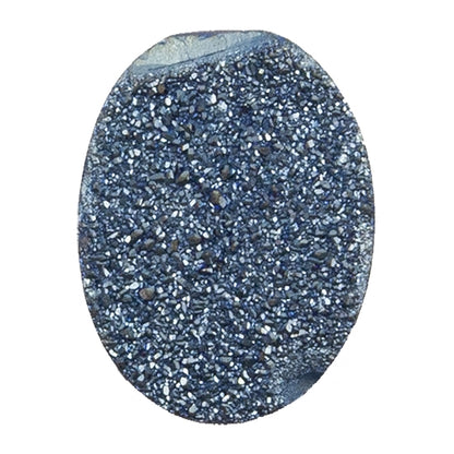 Brazilian Blue Druzy Gemstone Cabochon - Oval - Pkg/1 - Cool Tools
