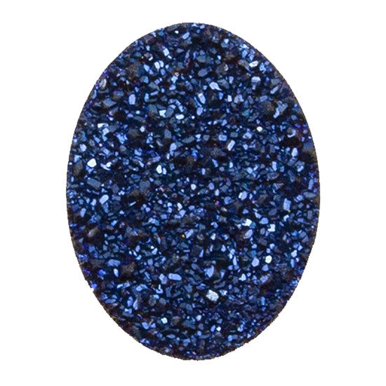 Brazilian Blue Druzy Gemstone Cabochon - Oval - Pkg/1