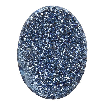 Brazilian Blue Druzy Gemstone Cabochon - Oval - Pkg/1 - Cool Tools