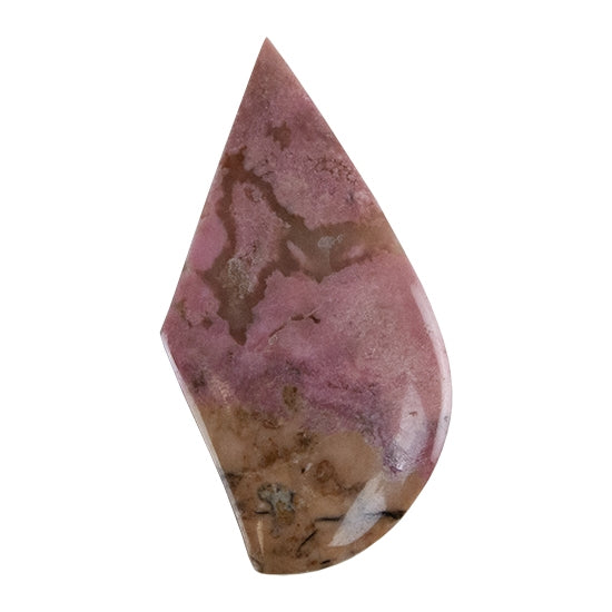 Rhodonite Gemstone - Freeform Cabochon 28mm x 52mm - Pkg/1