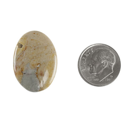 Polychrome Jasper Gemstone - Defective Stone - Oval Pendant 18mm x 25mm - Cool Tools