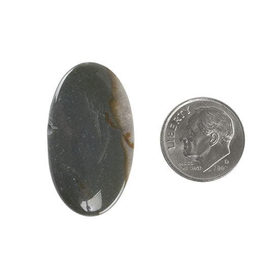 Polychrome Jasper Gemstone - Defective Stone - Oval Pendant 18mm x 32mm