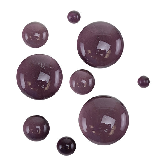 Colored Glass Cabochon - Violet - Round in various sizes